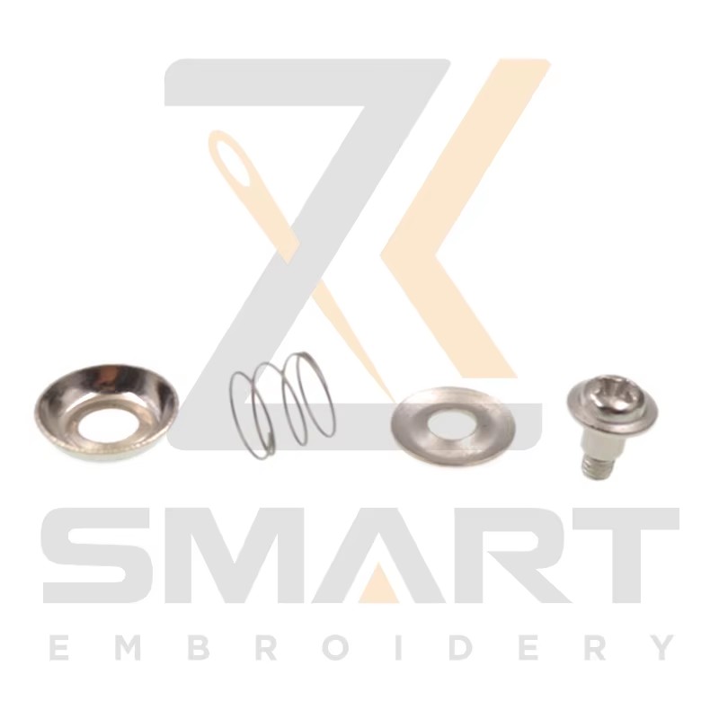 10 komplekti Barudan apšuvuma mašīnas daļas KF250220 KF250241 KF250231 KF250250 Thread Guard Disk Thread Hook atbalsta pavasaris